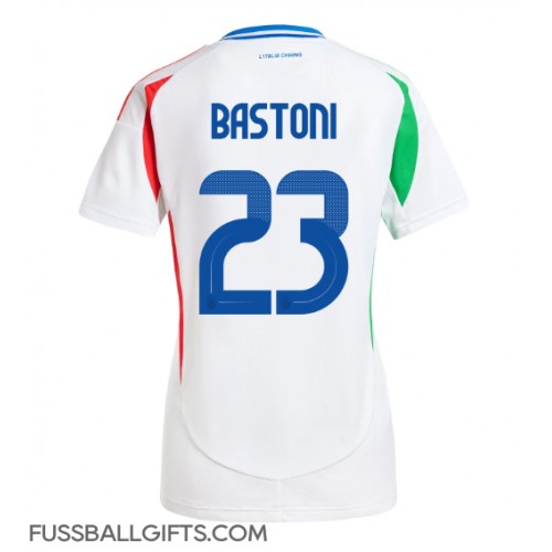 Italien Alessandro Bastoni #23 Fußballbekleidung Auswärtstrikot Damen EM 2024 Kurzarm